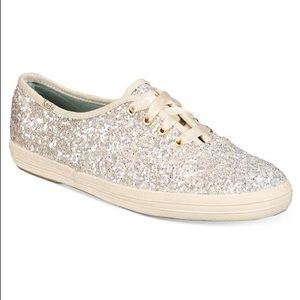 NWT! Kate Spade New York Keds Glitter Cream